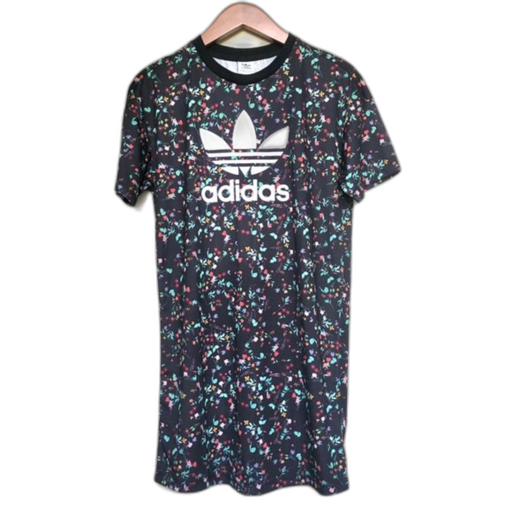 Adidas Originals Floral Multicolor Mini Dress NWT Size XS Athleisure Athletic